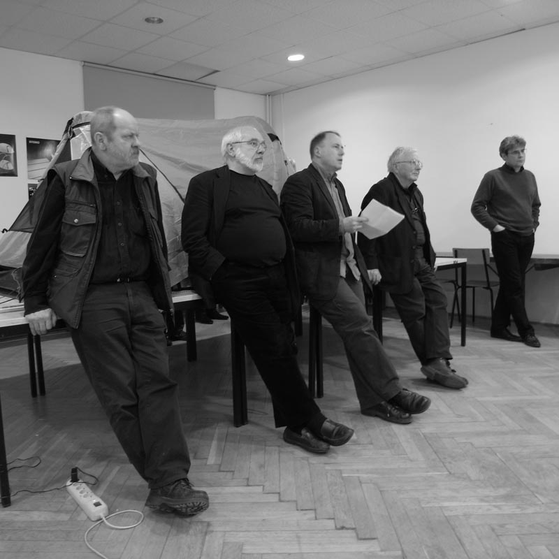 2009. Przeglądy zimowe. Od lewej: Wojtek Brzeziński, Grzegorz Strzelewicz, Michał Stefanowski, Wojciech Wybieralski, Grzegorz Niwiński, fot. Daniel Zieliński