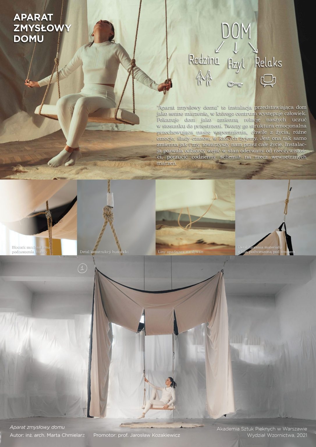 Aparat zmysłowy domu, Marta Chmielarz. Dyplom magisterski, promotor: dr hab. Prof. Jarosław Kozakiewicz