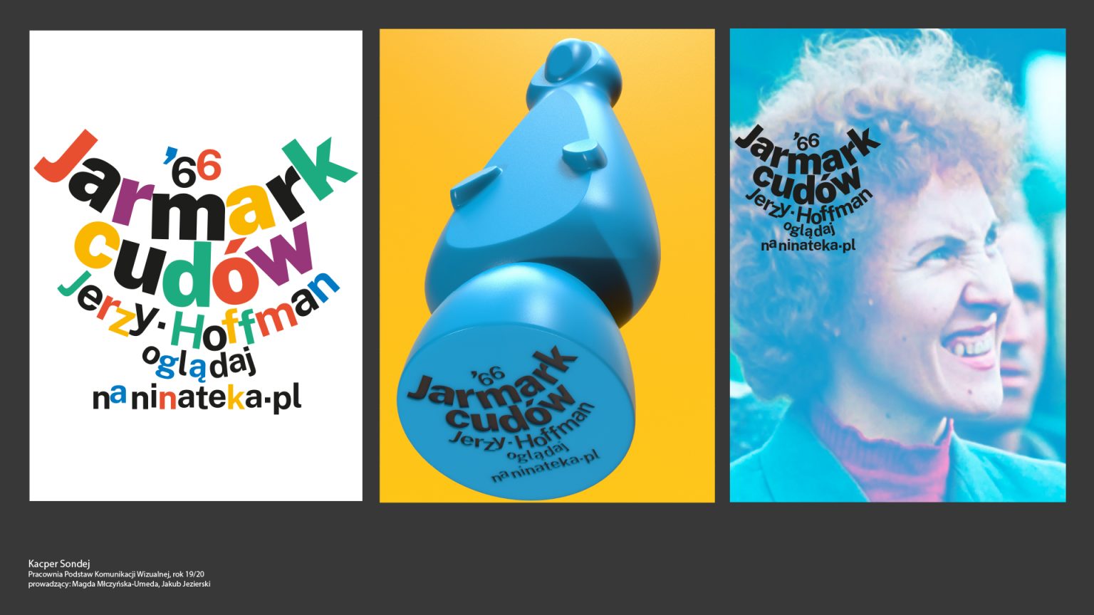 Kacper Sondej „Jarmark cudów” plakat typograficzny, graficzny, fotograficzny