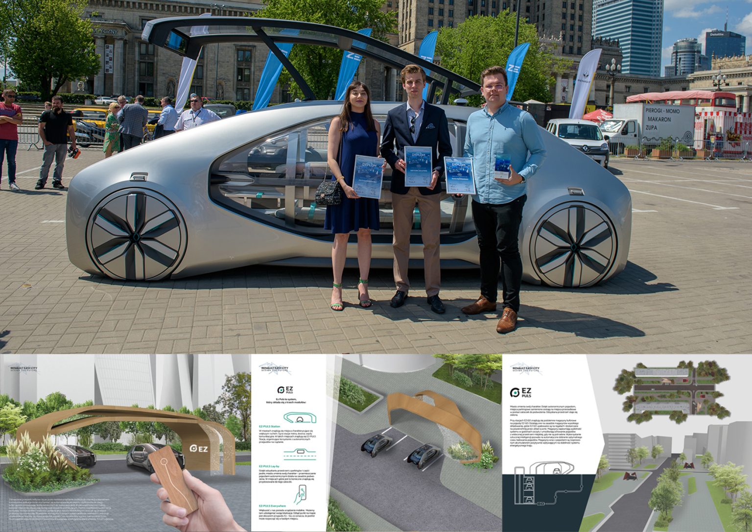 Konkurs Renault Easy City/2 miejsce - J. Kazimierska, W. Szulfer, A. Kępiński