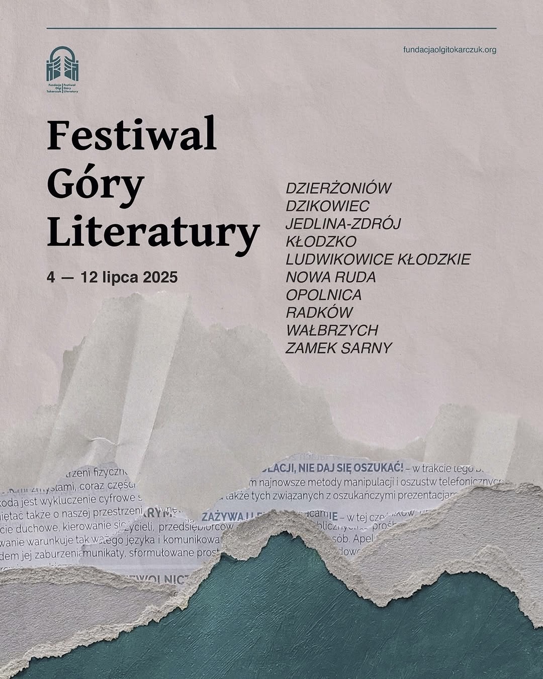 Plakat Festiwalu Góry Literatury 2025
