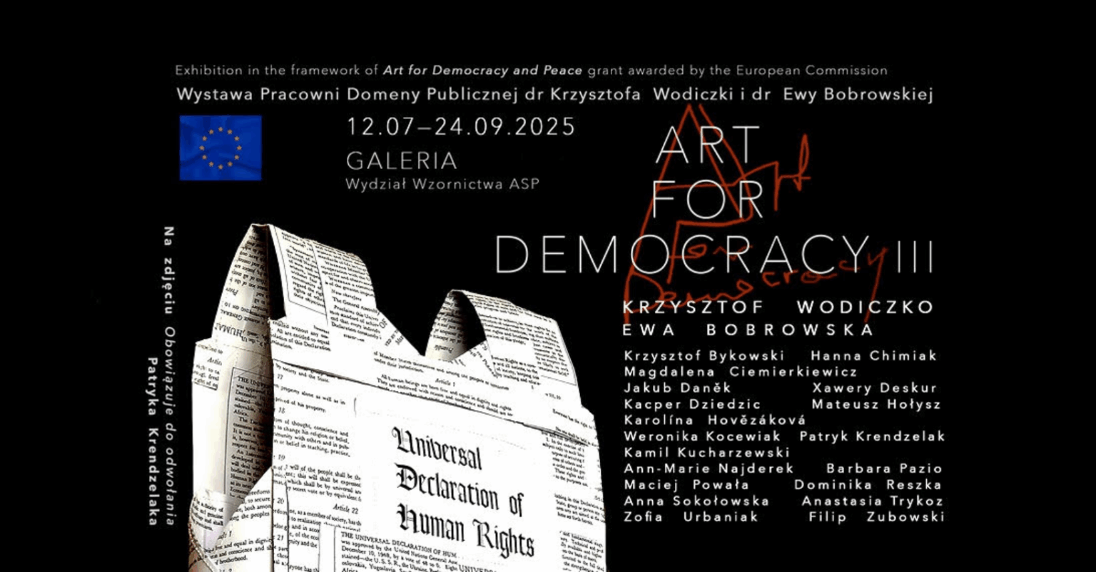 plakat do wystawy „Art for Democracy III”