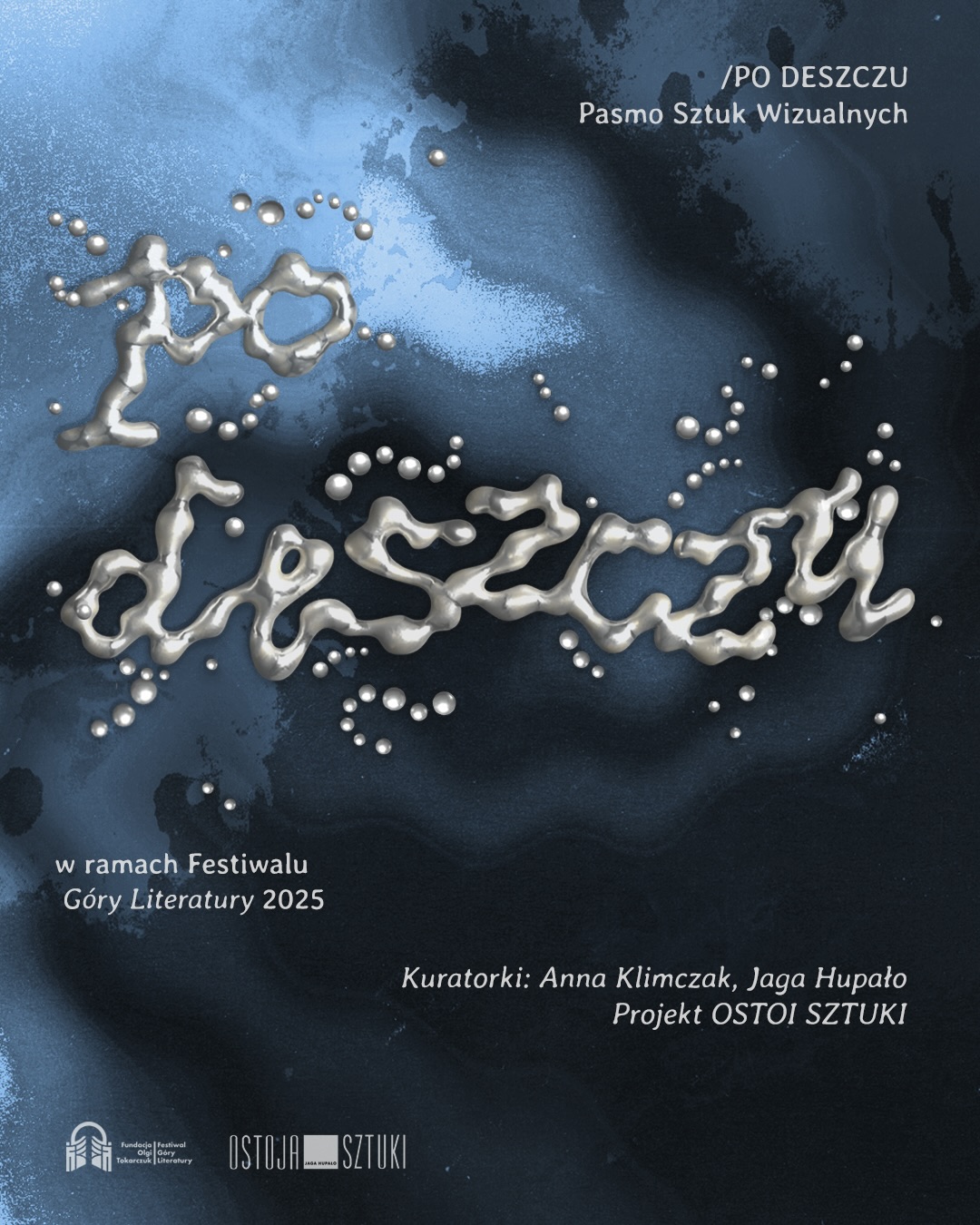 Plakat do wystawy „Po deszczu” odbywającej się w ramach Festiwalu Góry Literatury