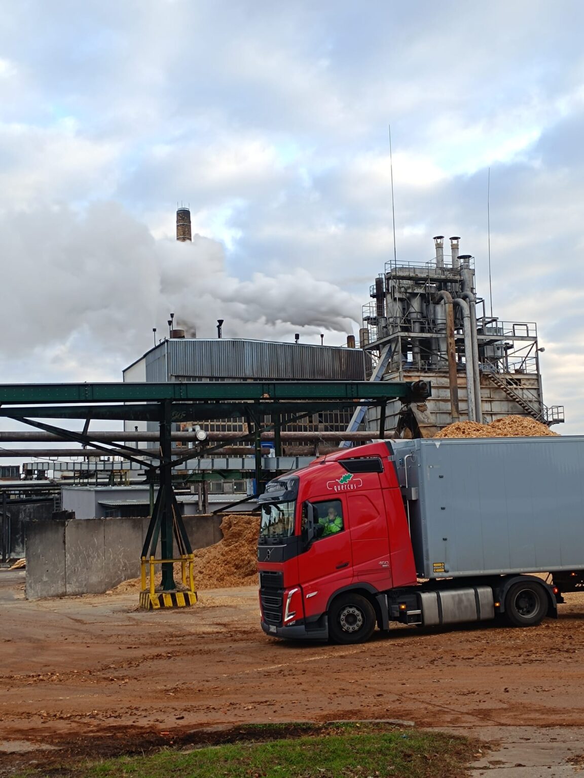 Studentki i studenci Eksperymentalnej Pracowni Drewna w zakładzie produkującym sklejki Paged Plywood w Piszu, fot. Paweł Jasiewicz