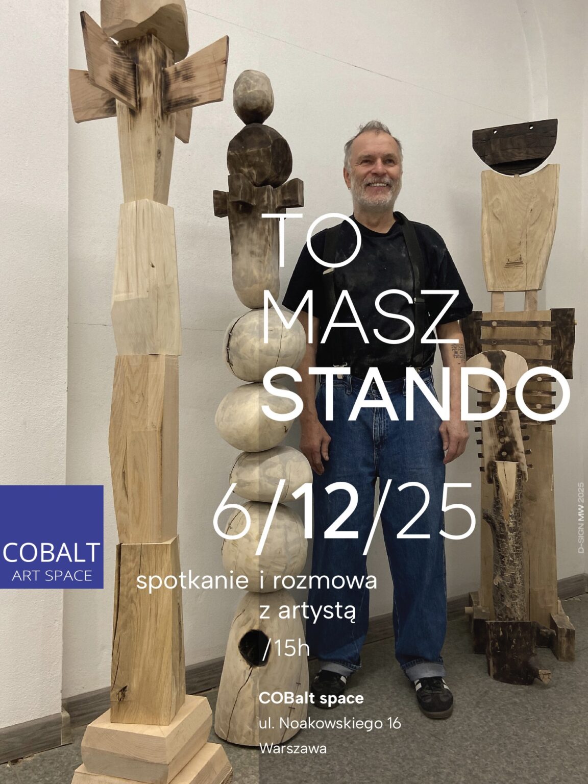 plakat do wystawy Tomasza Stando "Ja, tu, teraz" w Cobalt Space w Warszawie