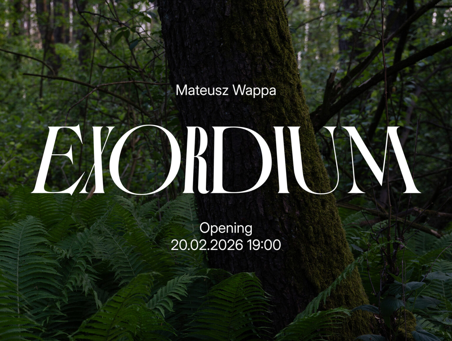 Grafika do wystawy Mateusza Wappy „Exordium” w Studio Jaskółka w Warszawie