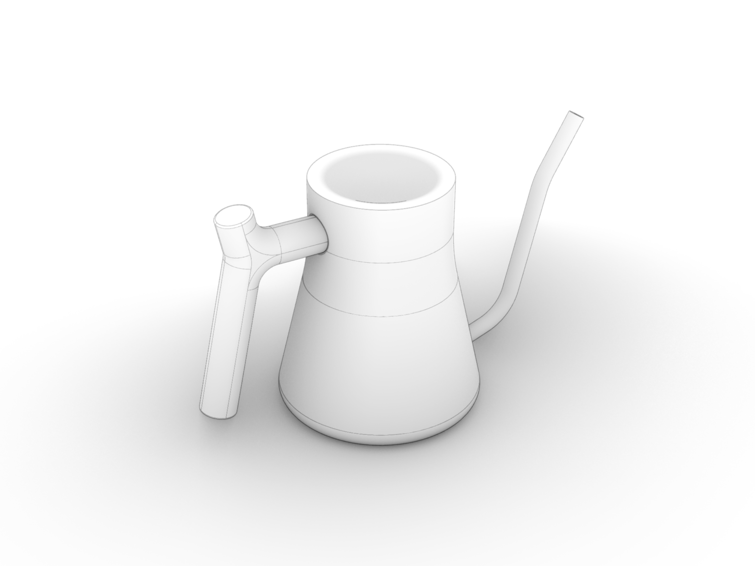 Wizualizacja modelu 3D stworzonego w programie Rhino – konewka