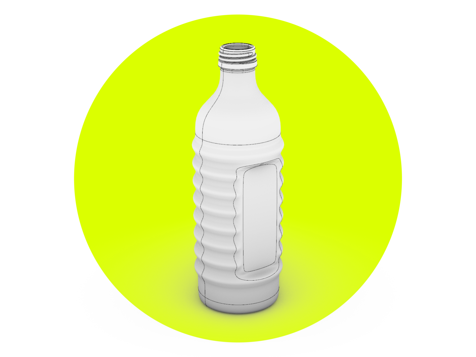 Wizualizacja modelu 3D stworzonego w programie Rhino – butelka