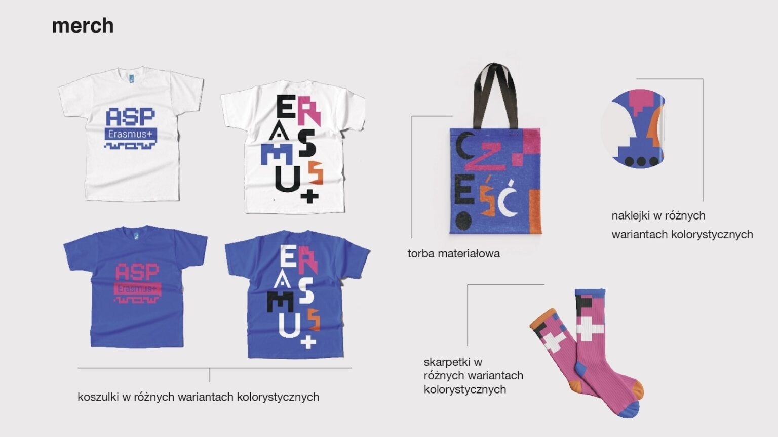 Helena Kondratowicz, wizualizacje do konkursu na projekt nowej identyfikacji wizualnej programu Erasmus+