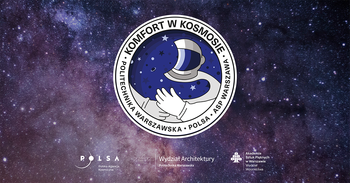 grafika do wystawy pokonkursowej „Komfort w kosmosie – projektowanie na rzecz dobrostanu astronautów”