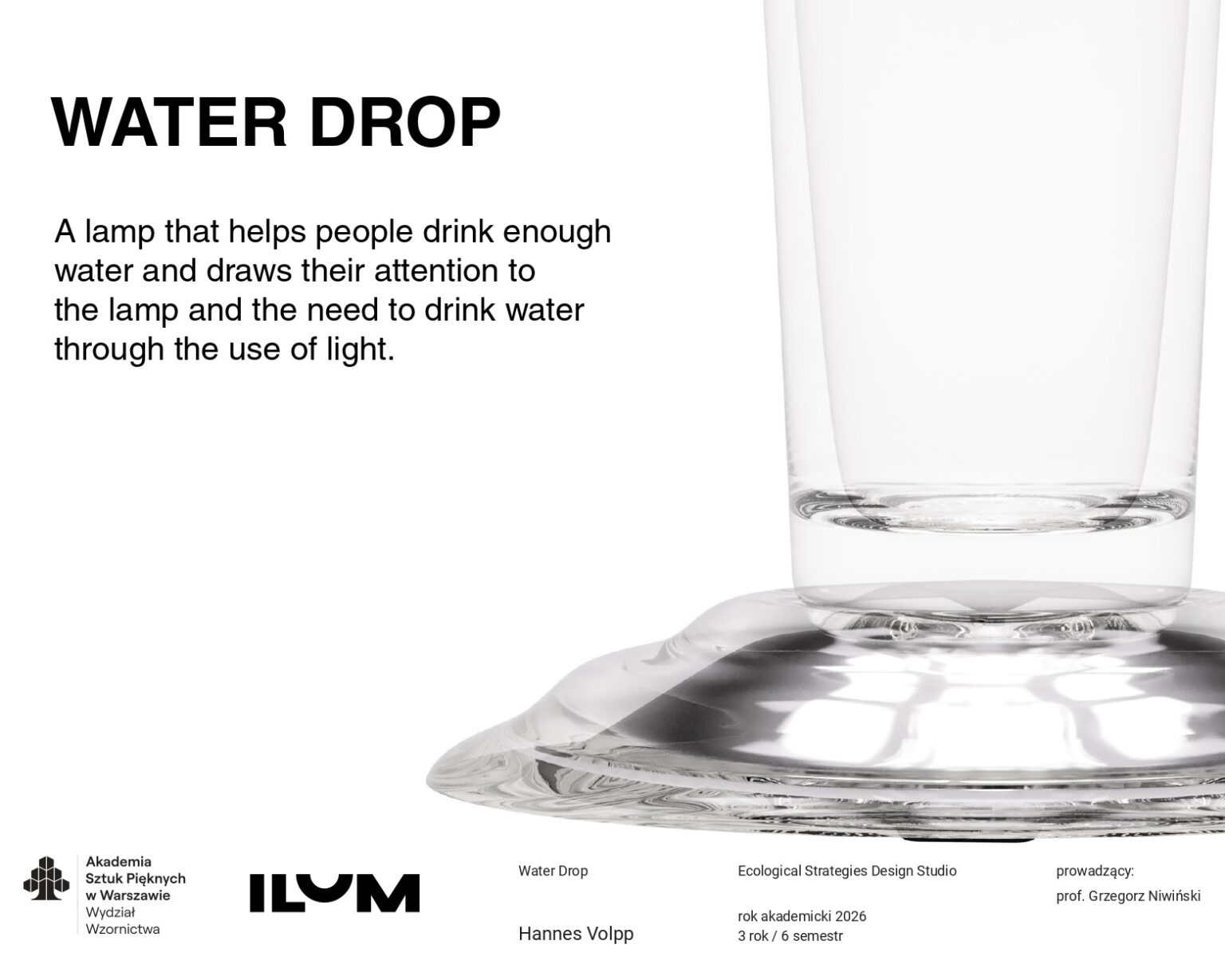 Hannes Volpp, lampa Water Drop